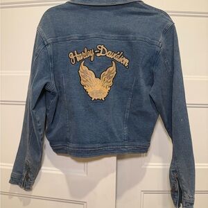 Harley-Davidson Denim Jacket with Gold Patch